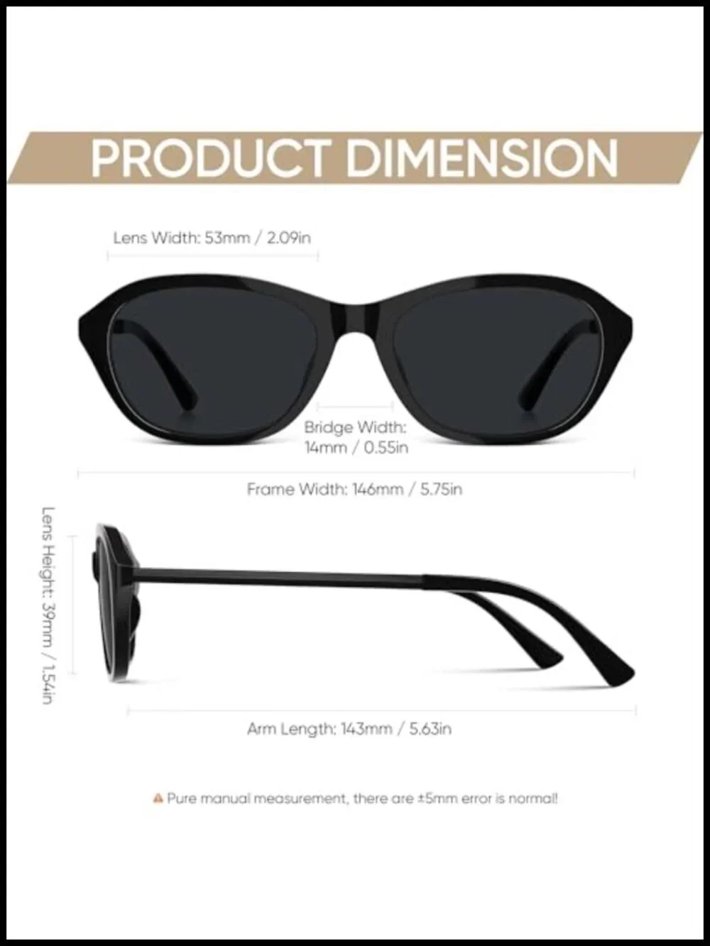 Retro Oval Cat Eye Sunglasses with UV Protection